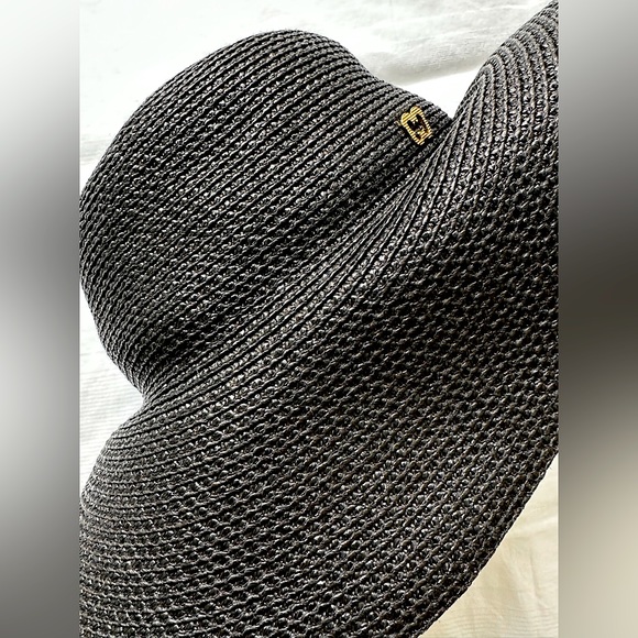 Eric Javits ‘Hampton’ Straw Hat in Black 🖤 EUC! - Picture 7 of 10